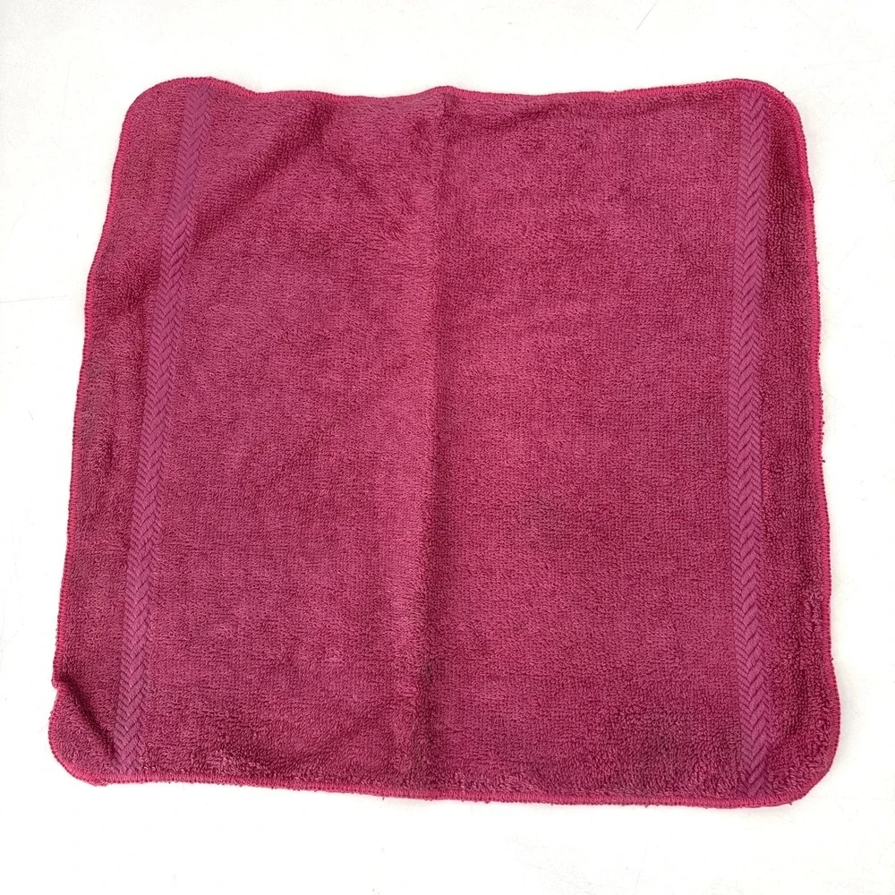 Vintage Sears Drylon Bath Towels & 4 Washcloth Set Raspberry Pink MCM Vibrant